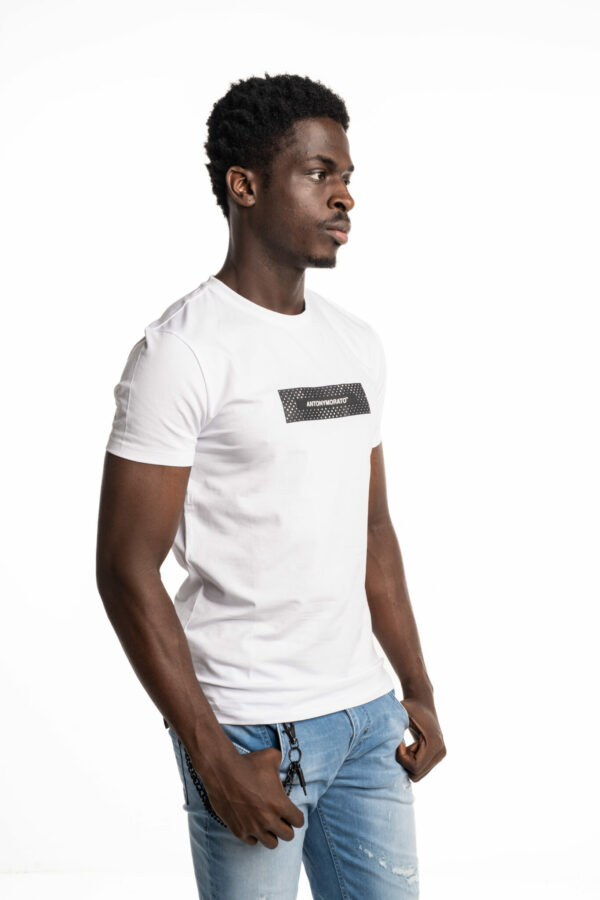 Camiseta Slim Fit Blanca con logo estampado de goma Antony Morato - Imagen 2