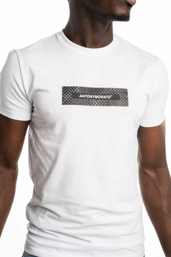 Camiseta Slim Fit Blanca con logo estampado de goma Antony Morato - Imagen 3