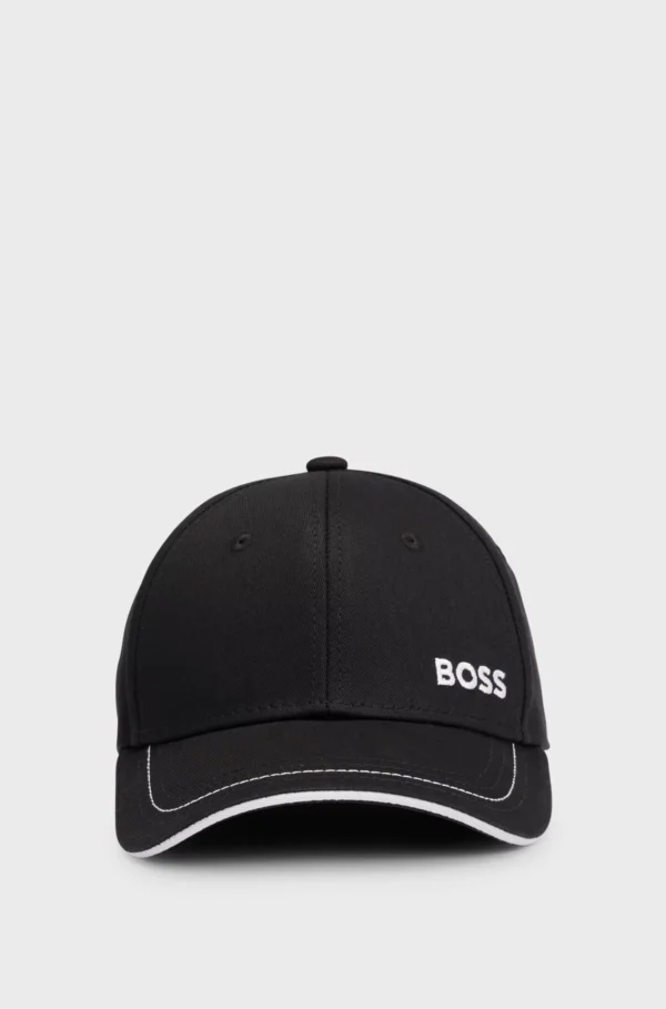 Gorra de sarga de algodón con logo bordado y hebilla de metal Boss - Imagen 12