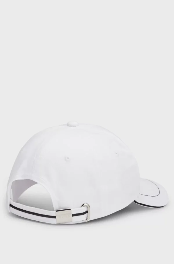 Gorra de sarga de algodón con logo bordado y hebilla de metal Boss - Imagen 7
