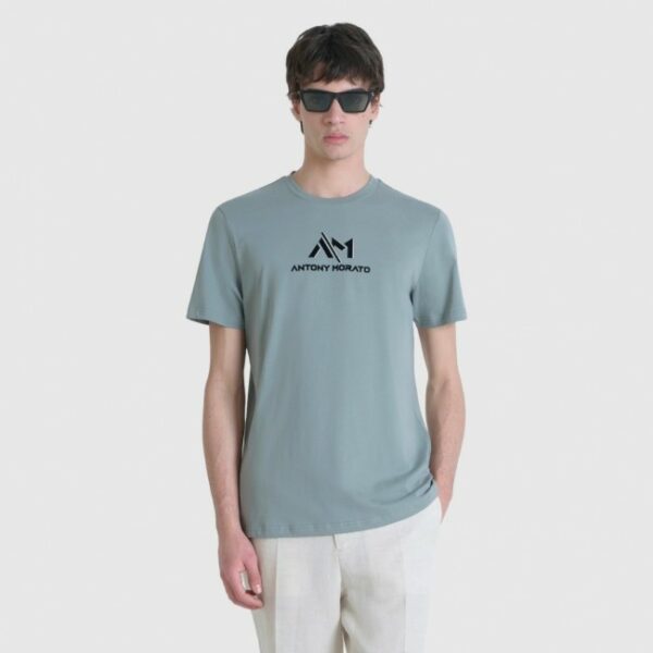 Camiseta Regular Fit De Algodón Con Logotipo Estampado