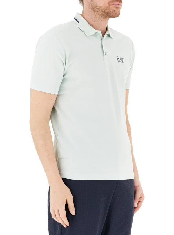 Polo Tennis Club de piqué de algodón elástico verde - Imagen 2