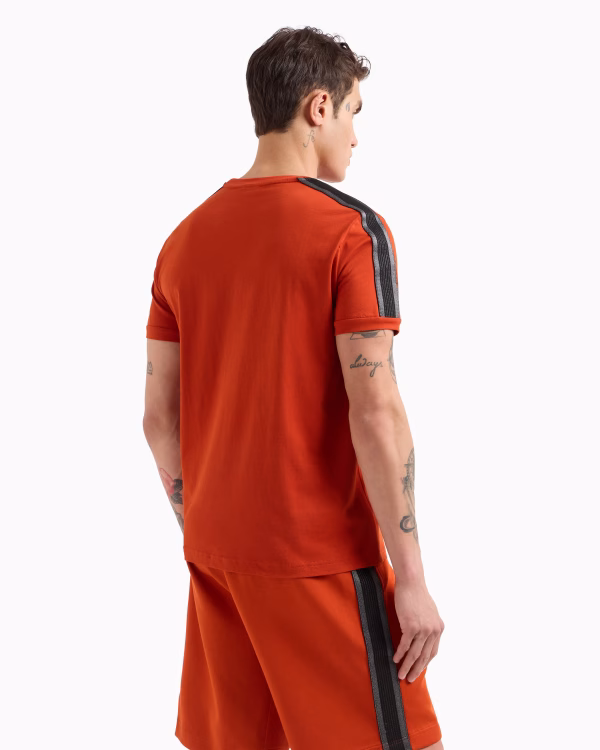 Camiseta de punto de algodón Logo Series Naranja - Imagen 2