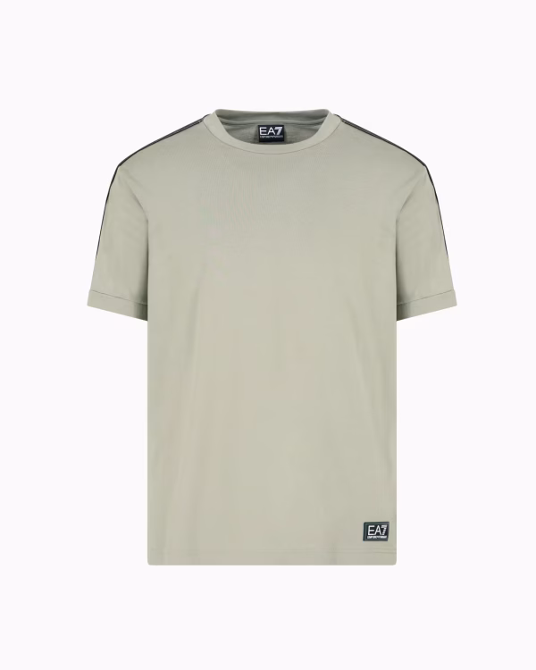 Camiseta de punto de algodón Logo Series Verde - Imagen 4