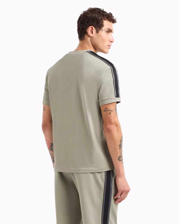 Camiseta de punto de algodón Logo Series Verde - Imagen 2