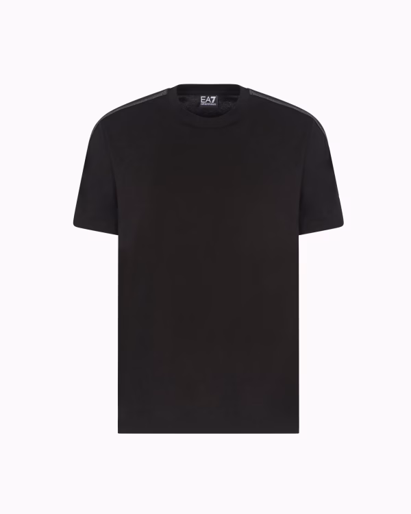 Camiseta de punto de algodón Logo Series Negro - Imagen 2