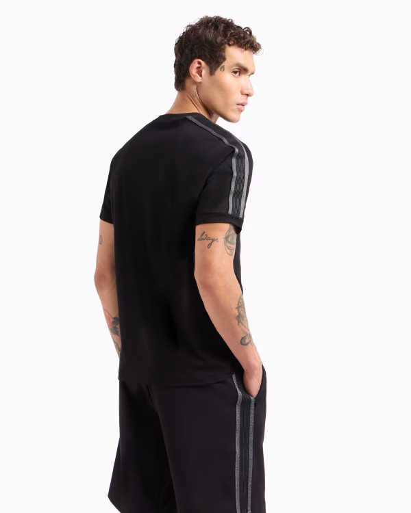 Camiseta de punto de algodón Logo Series Negro - Imagen 3