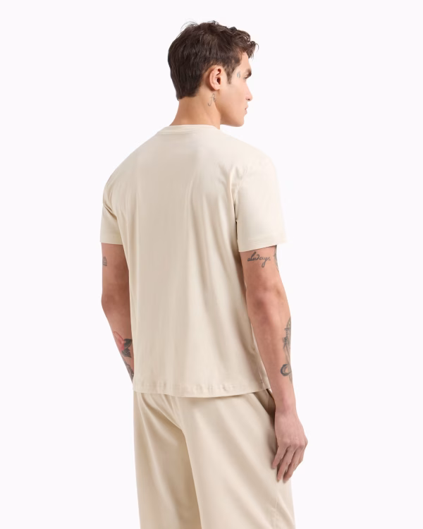 Camiseta de cuello redondo Visibility de algodón Beige - Imagen 2