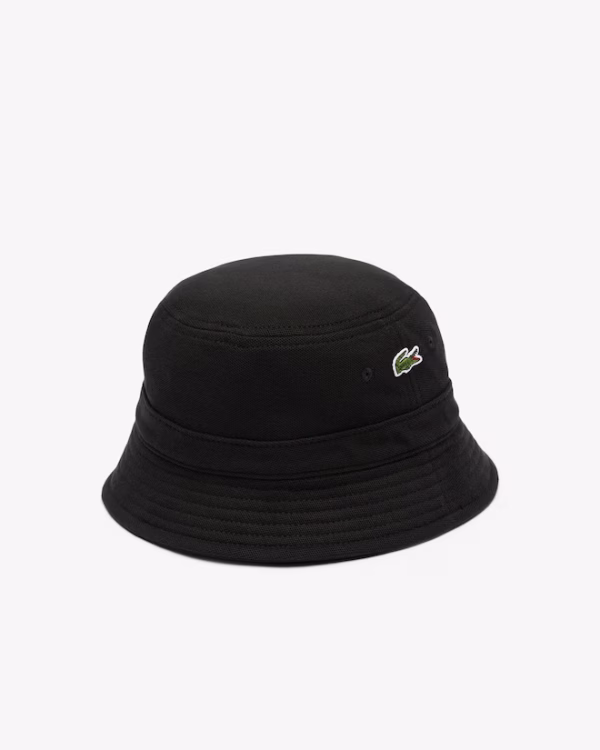 Gorro de pescador de piqué Negro Lacoste - Imagen 2