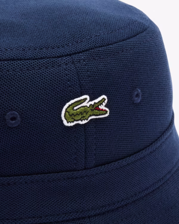 Gorro de pescador de piqué Azul Marino Lacoste - Imagen 2