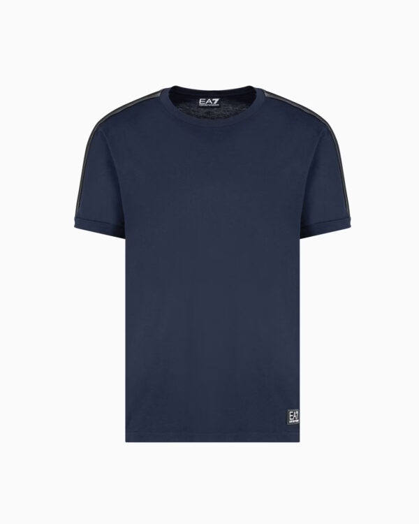 Camiseta de punto de algodón Logo Series Azul - Imagen 5