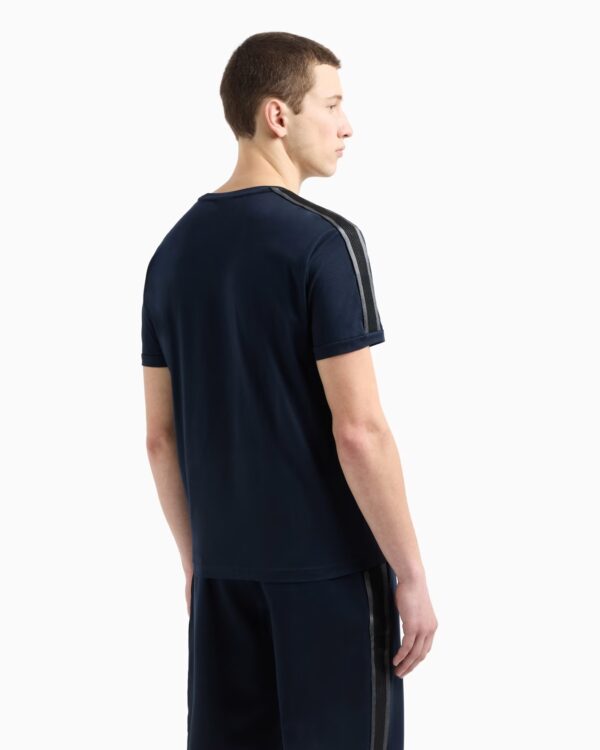 Camiseta de punto de algodón Logo Series Azul - Imagen 2
