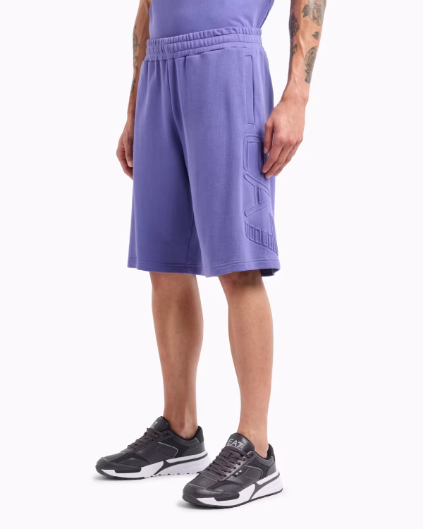 Bermudas Logo Series de algodón orgánico Morado