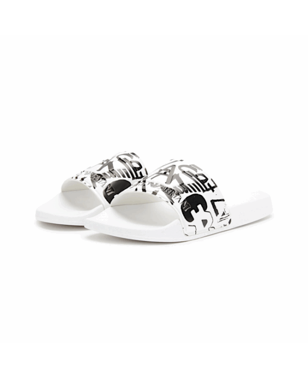 Chanclas con maxilogotipo Blanco/blanco/negro - Imagen 4