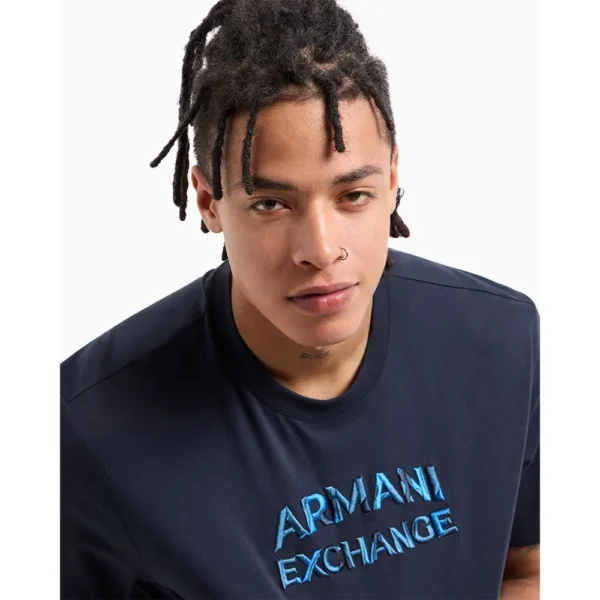 Camiseta regular fit con logo de camuflaje en algodón ASV Azul - Imagen 2