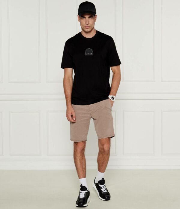 Camiseta regular fit con logo militar urbano en algodón Negra - Imagen 3