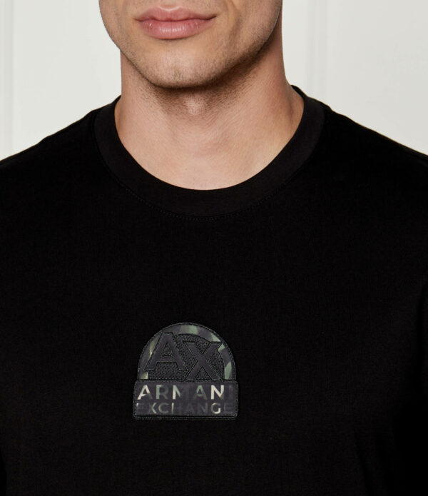 Camiseta regular fit con logo militar urbano en algodón Negra - Imagen 2