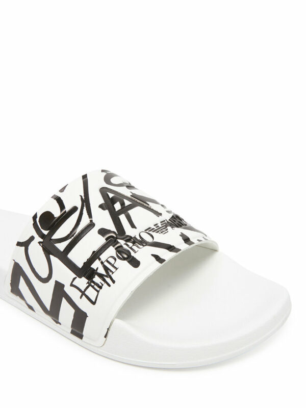 Chanclas con maxilogotipo Blanco/blanco/negro - Imagen 5