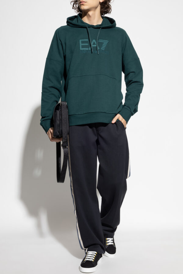 SUDADERA CON CAPUCHA EA7 AZUL S - Imagen 4