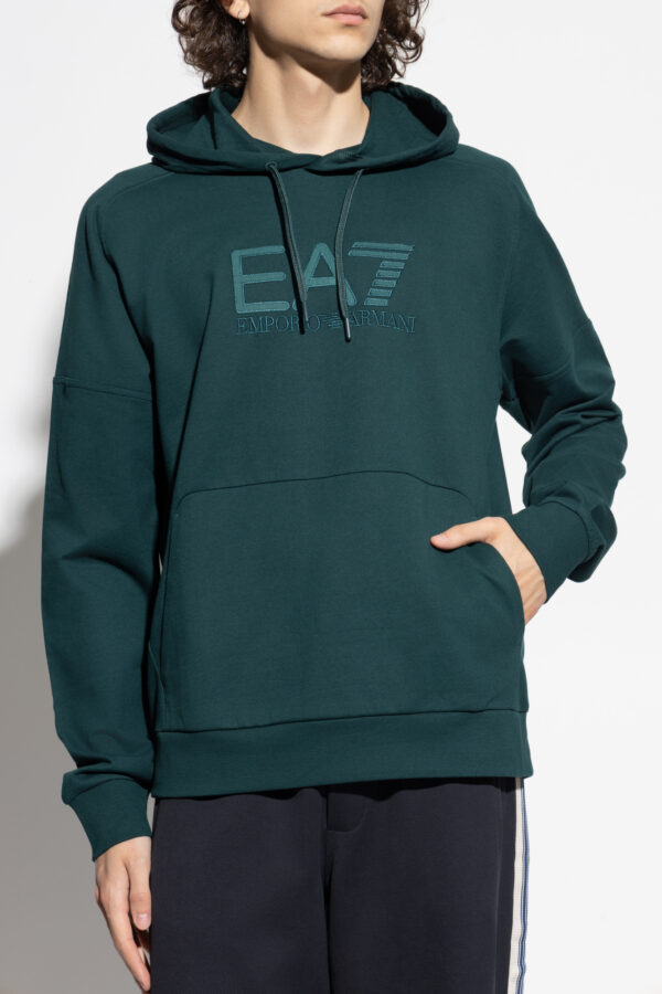 SUDADERA CON CAPUCHA EA7 AZUL S - Imagen 3